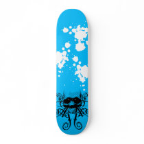 Paint Splatter Skull Skateboard