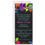 Paint Splatter Sweet Sixteen Invitation