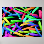 Paint Streaks In A Rainbow Of Colours Poster