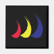 Paint-The-Wind Splashy Sails_on black Magnet
