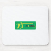 Paintball Addicted Green Logo Mousepad