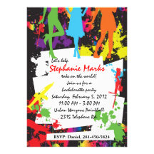 Paintball bachelorette party invitation