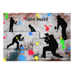 Paintball Battle Personalized Announcements