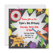 Paintball Birthday Party Invitation