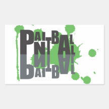 Paintball black on green logo sticker