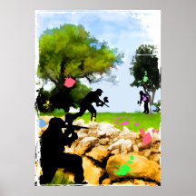 Paintball in the Spring Poster