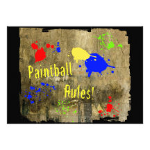Paintball Rules on a Grunge Wall Announcements