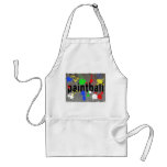 Paintball Splatter on Concrete Wall Apron