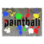 Paintball Splatter on Concrete Wall Personalized Announcements