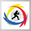 Paintball Tricolor Emblem posters