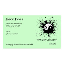 Paintball Yin-Yang Splat! Business Cards