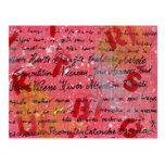 Painted and Written Canvas Postcards