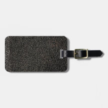 Painted black gems bag tag