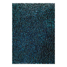 Painted blue gems invitations