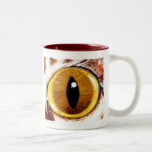 Painted Cat's Eye Coffee Mug