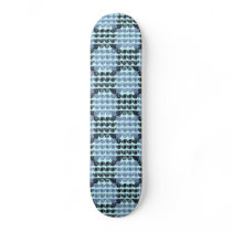 Painted Chequered Swirls (Blue) 2