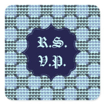 Painted Chequered Swirls (Blue) (R.S.V.P)