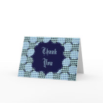 Painted Chequered Swirls (Blue) (Thank You)