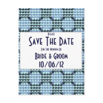 Painted Chequered Swirls (Blue) (Wedding)