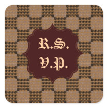 Painted Chequered Swirls (Brown) (R.S.V.P)