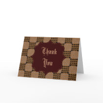 Painted Chequered Swirls (Brown) (Thank You)