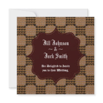 Painted Chequered Swirls (Brown) (Wedding)