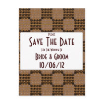 Painted Chequered Swirls (Brown) (Wedding)
