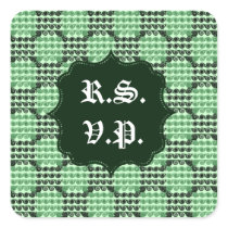 Painted Chequered Swirls (Green) (R.S.V.P)