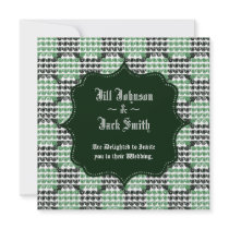 Painted Chequered Swirls (Green) (Wedding)