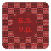 Painted Chequered Swirls (Red) (R.S.V.P)