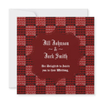 Painted Chequered Swirls (Red) (Wedding)