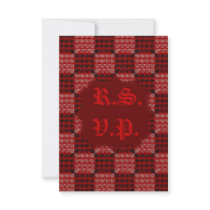 Painted Chequered Swirls (Red) (Wedding)