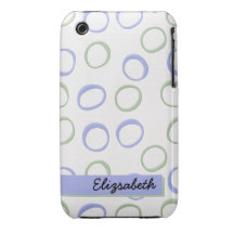 Painted Circles lavender 3G/3GS Barely There Case iPhone 3 Cover