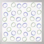 Painted Circles lavender Poster