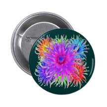 Painted Dahlias Buttons