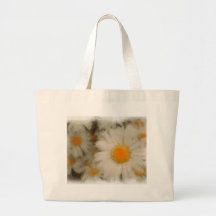 Painted Daisy Canvas Bags