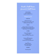 Painted Dots blue Wedding Menu Custom Announcements