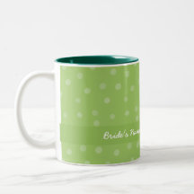 Painted Dots green Wedding Mug