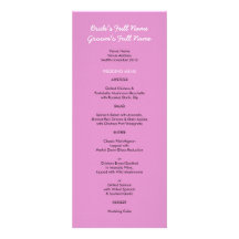 Painted Dots pink Wedding Menu Announcement