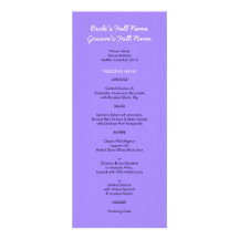 Painted Dots purple Wedding Menu Custom Invitation