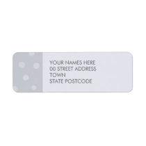 Painted Dots silvery grey Return Address Label