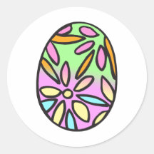 Painted Easter Egg Stickers