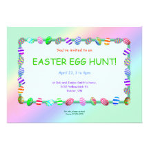 Painted Eggs Easter Egg Hunt Custom Announcements
