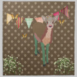 Painted Floral Fawn Brown  American MoJo Napk napkins