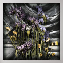 Painted Flowers Poster