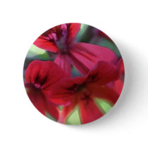 Painted Geraniums Pinback Buttons