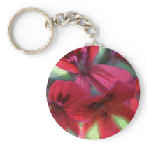 Painted Geraniums Keychain