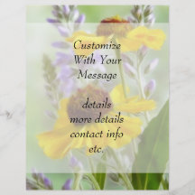 Painted Helenium Flowers Flyer Design