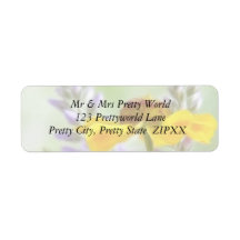 Painted Helenium Flowers Return Address Label