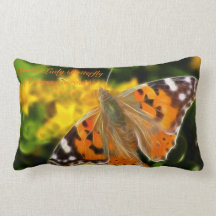 Painted Lady Butterfly (Vanessa cardui) Throw Pillow